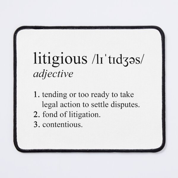 Item preview, Litigious Dictionary Definition Lawyer Design designed and sold by Jieul.