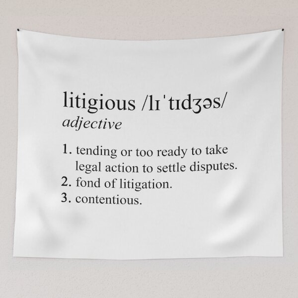 Item preview, Litigious Dictionary Definition Lawyer Design designed and sold by Jieul.