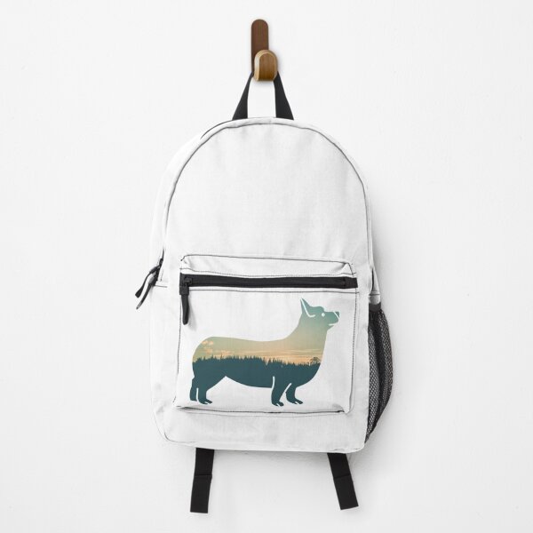 Item preview, Colorful Forest Trees Under Calm Sky Corgi | Cute Corgi designed and sold by BopleDesigns.