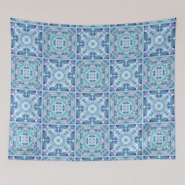 Item preview, Geometrical Mandala Pattern (Blue-Purple Tone) designed and sold by IdinDesignShop.