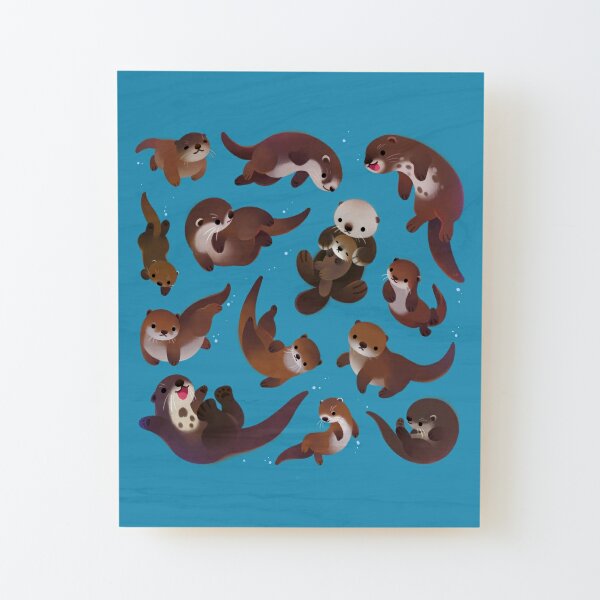 Otter Wood Mounted Print