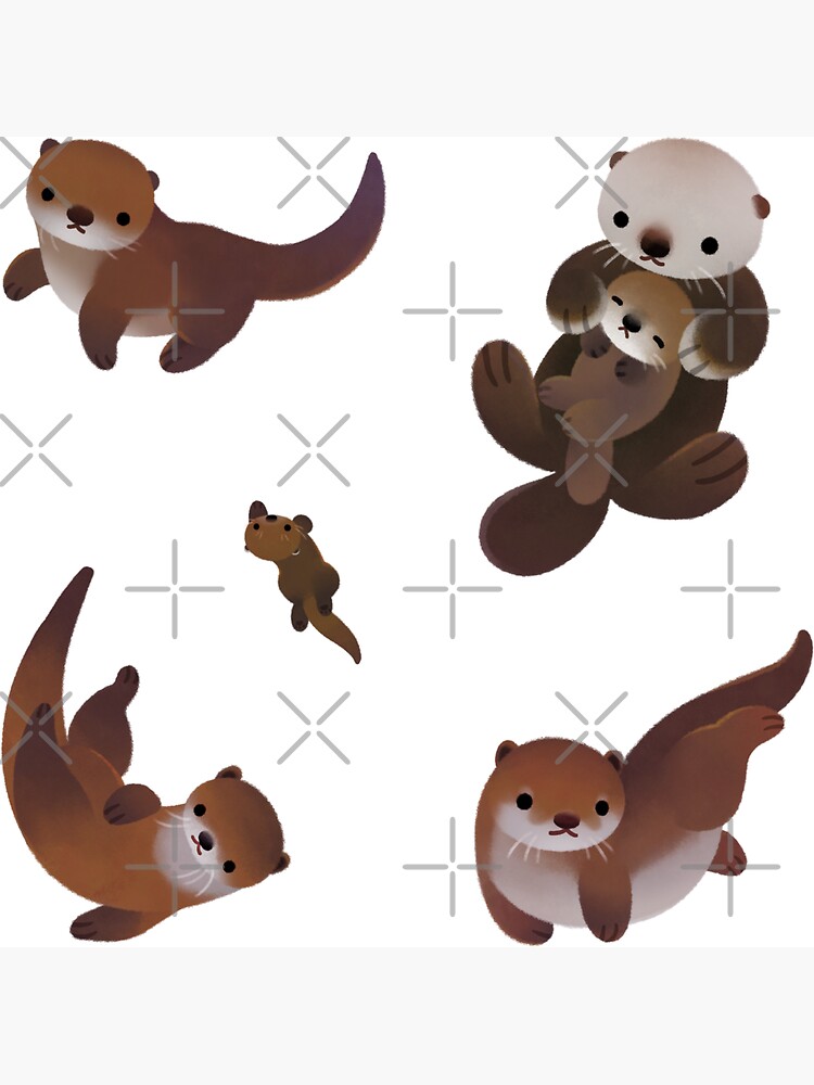 Thumbnail 3 of 3, Magnet, Otter designed and sold by pikaole.