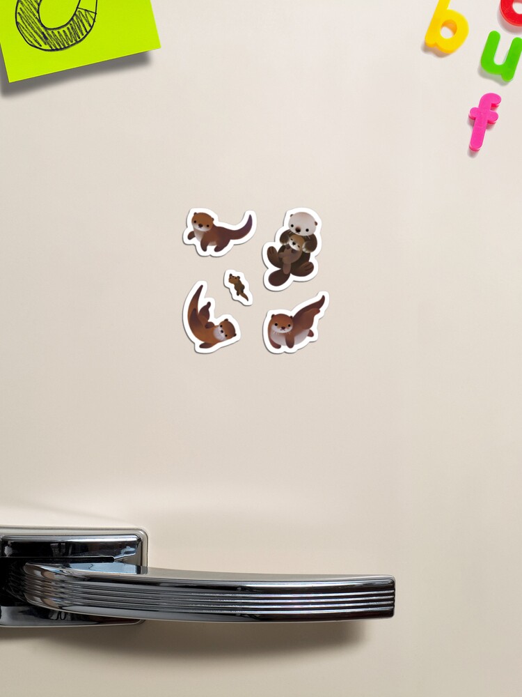 Thumbnail 1 of 3, Magnet, Otter designed and sold by pikaole.