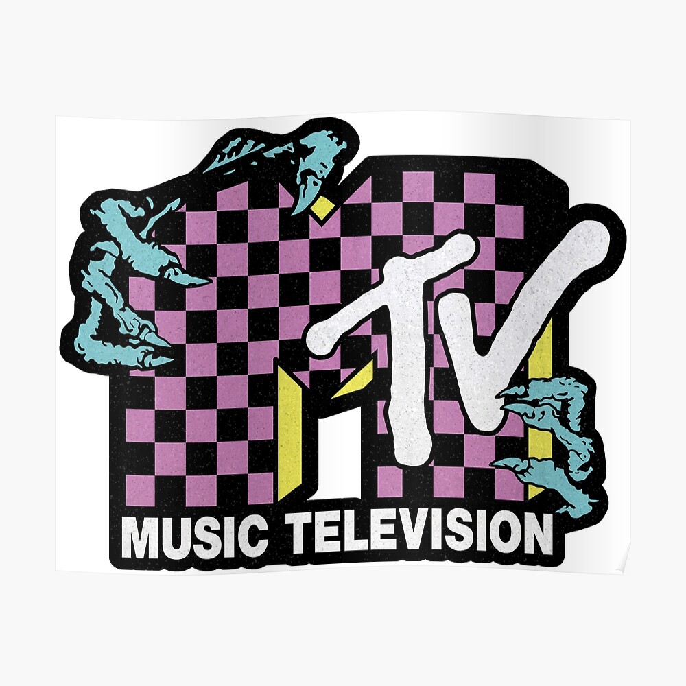 Colorful MTV Music Television Classic 80s Logo "Halloween Theme - Monster Hands"" Poster for Sale by StrangeNotions | Redbubble