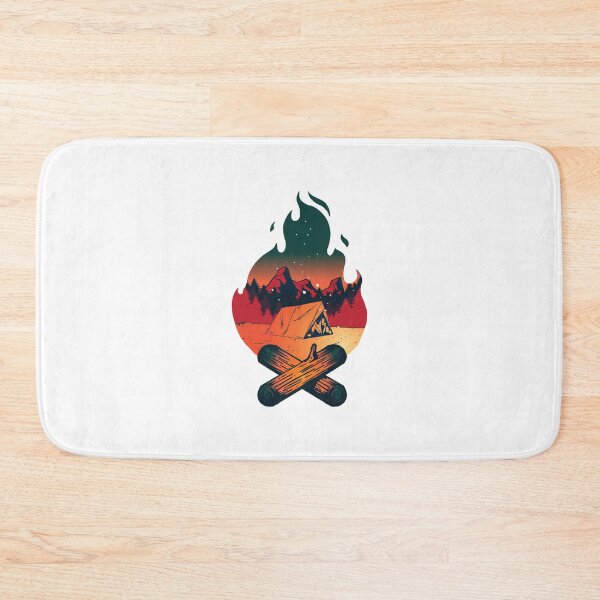 Item preview, Camping Forest Mountains Tent Bonfire designed and sold by BakaOutfit.