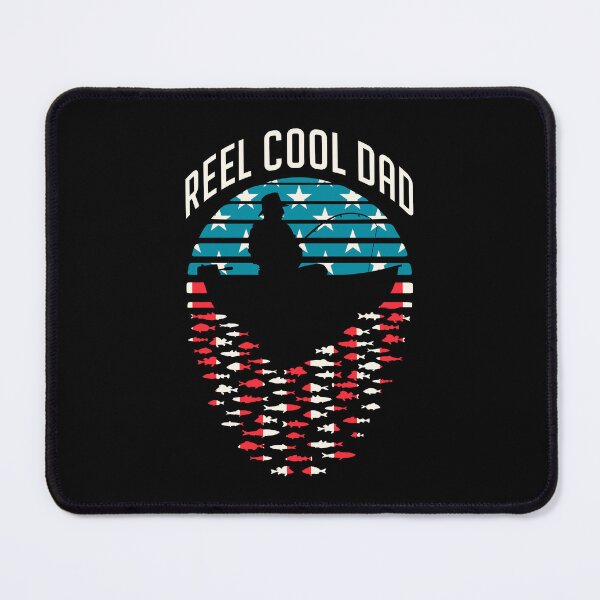 Item preview, Reel Cool Dad Fishing Retro Sunset Funny Fisherman USA Flag designed and sold by GrandeDuc.