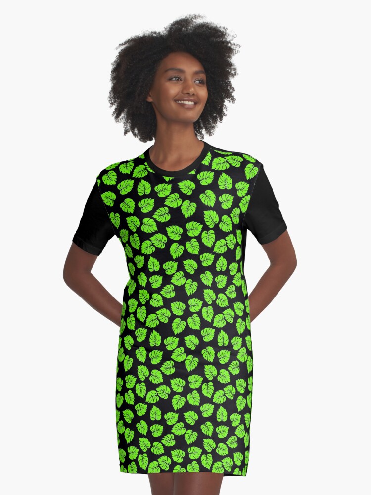 neon green t shirt dress