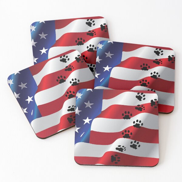 Item preview, US dog paw bandana designed and sold by Cloud7Stickers ..