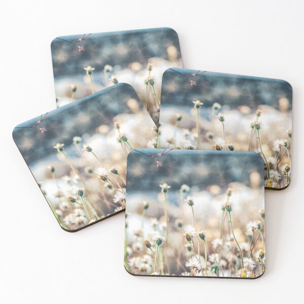 Item preview, Sunny Summer white field of flowers Aesthetic Wallpaper designed and sold by Levated.