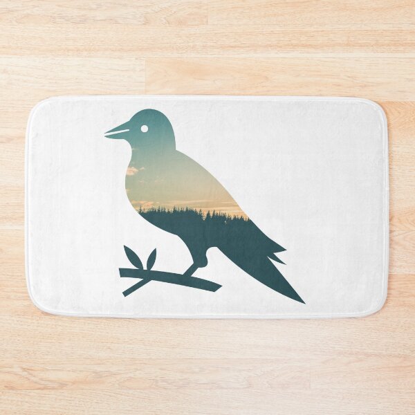 Item preview, Colorful Forest Trees Under Calm Sky Crow | Cute Crow designed and sold by BopleDesigns.