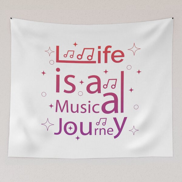 Item preview, Life is a musical journey motivational text art designed and sold by feel-free-store.