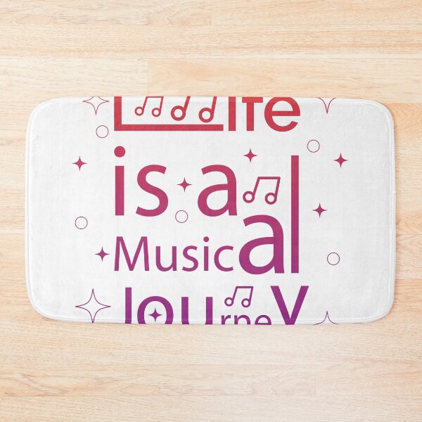 Item preview, Life is a musical journey motivational text art designed and sold by feel-free-store.