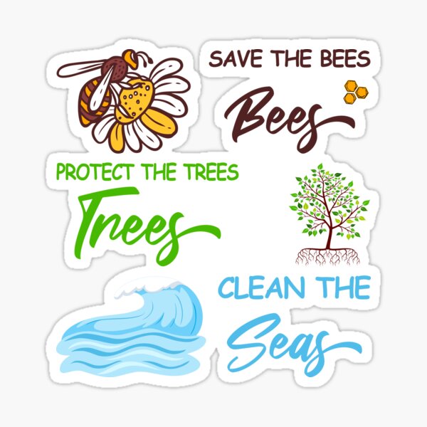 Item preview, Save The Bees, Protect The Trees, Clean The Seas, Summer designed and sold by The Odeach.