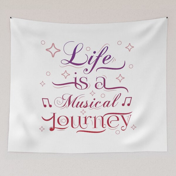 Item preview, Life is a musical journey motivational text art designed and sold by feel-free-store.