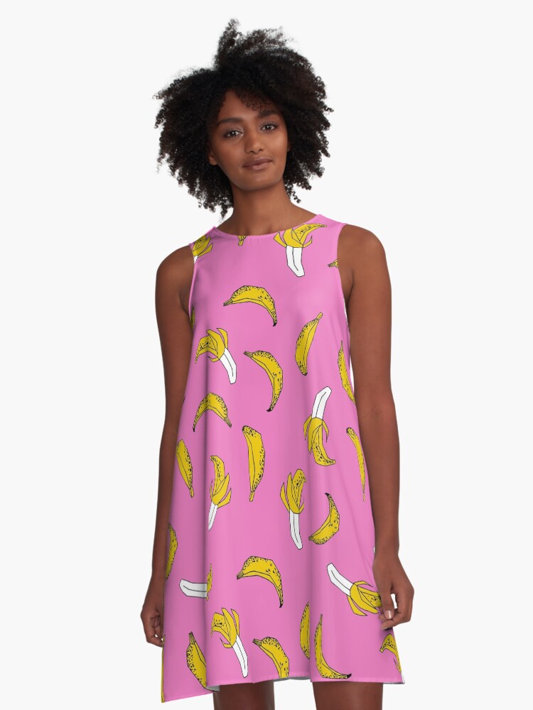 Pink shop banana dress