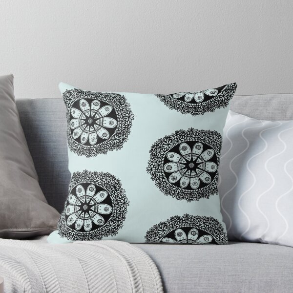 Item preview, Flor Etno Negra, Menta designed and sold by PatternedWorld.