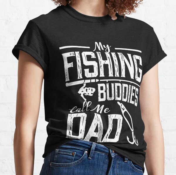 Mens My Fishing Buddy Calls Me Dad Tshirt Funny Fathers Day Graphic Novelty  Tee (Dark Heather Grey) - S Crazy Dog Men's Novelty T-Shirts Perfect  Birthday Father's Day for Dad Fo Dark