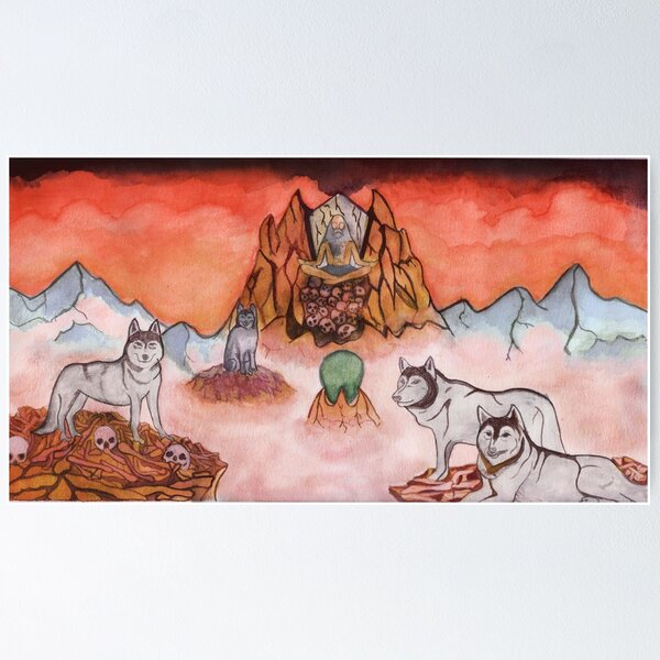 Vista previa del artículo con la obra «padre lobo», diseñado y vendido por Barley18.