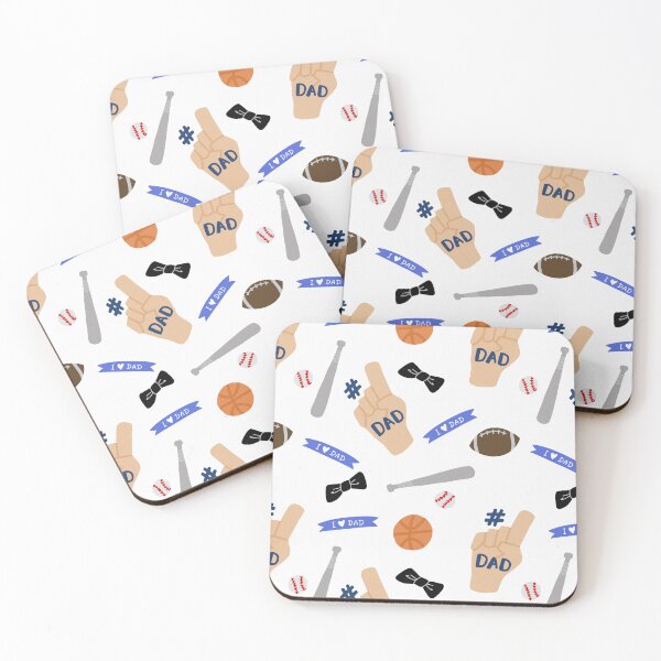 Item preview, No 1 Dad Fathers Day Daddy Sports Pattern  designed and sold by PY Tees.