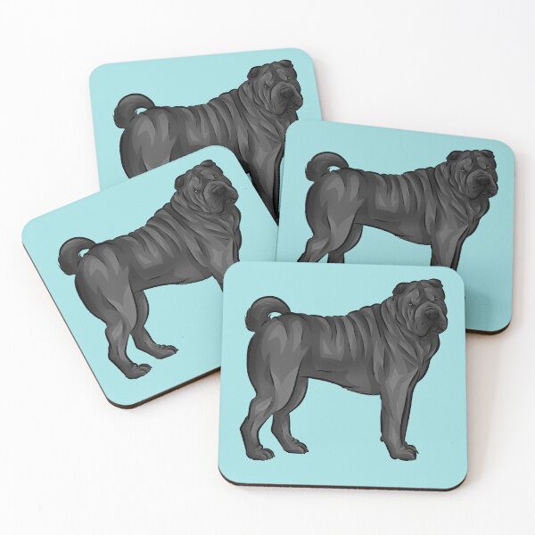Item preview, Adorable Black Sharpei | Cute Dog Art designed and sold by shirinsart.