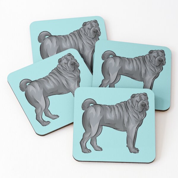 Item preview, Adorable Blue Sharpei | Cute Dog Art designed and sold by shirinsart.
