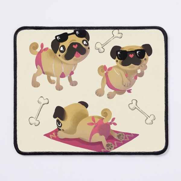 Item preview, Beach Pugs designed and sold by Wagglezags.