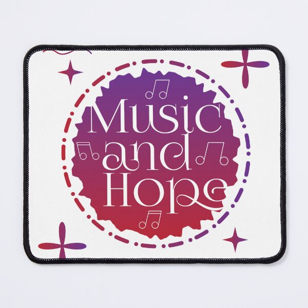 Item preview, Music and Hope - beautiful badge shape musical art designed and sold by feel-free-store.