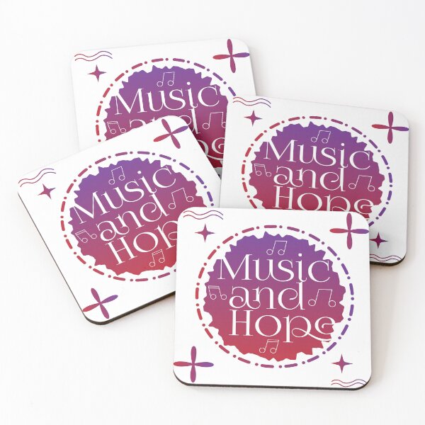 Item preview, Music and Hope - beautiful badge shape musical art designed and sold by feel-free-store.