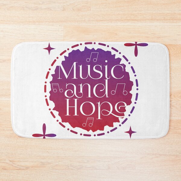 Item preview, Music and Hope - beautiful badge shape musical art designed and sold by feel-free-store.