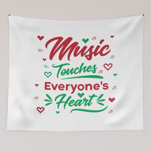 Item preview, Music touches everyone's heart calligraphy art designed and sold by feel-free-store.