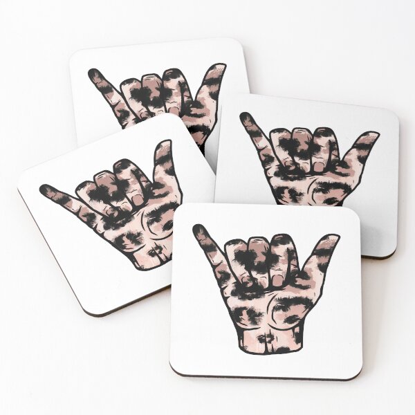 Item preview, Pink Leopard Texture Hang Loose Shaka designed and sold by EpicCreation.