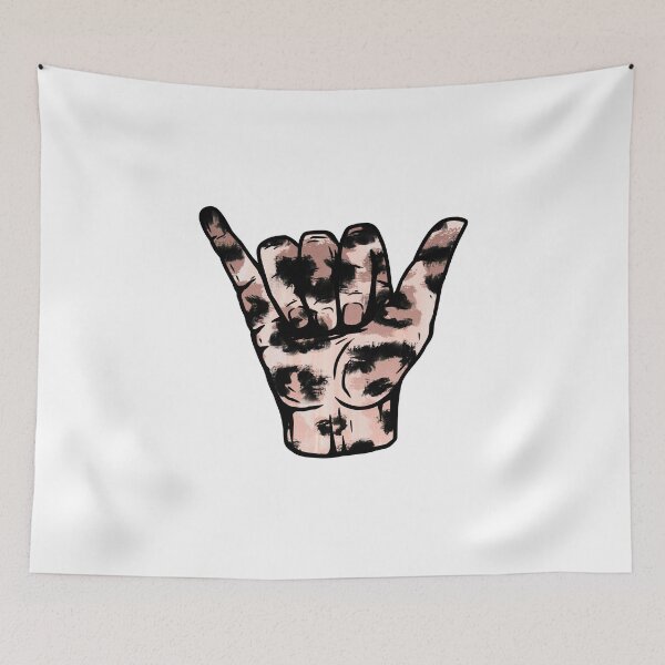 Item preview, Pink Leopard Texture Hang Loose Shaka designed and sold by EpicCreation.
