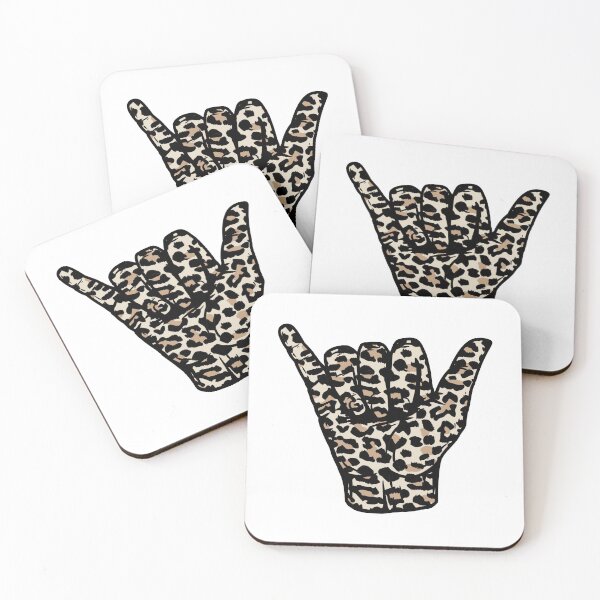 Item preview, Leopard Pattern Hang Loose Shaka designed and sold by EpicCreation.