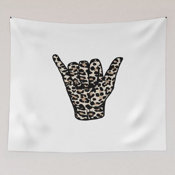 Item preview, Leopard Pattern Hang Loose Shaka designed and sold by EpicCreation.