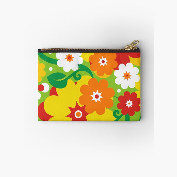 Item preview, Flower Power Wallpaper green yellow orange red designed and sold by EDDArt.
