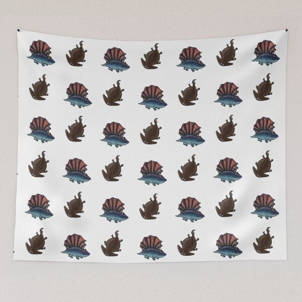 Item preview, Cartoony Platyhystrix and Diplocaulus designed and sold by Schweinmithut.