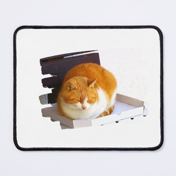 Item preview, cat eating a pizza designed and sold by DoraHappy.