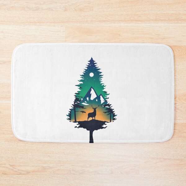 Item preview, Elk Deer Pine Tree Forest Full Moon Mountain Animal designed and sold by BakaOutfit.
