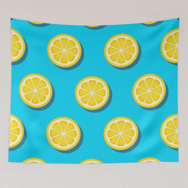 Item preview, Fresh juicy yellow citrus slice lemon patterns designed and sold by GraphicDream.