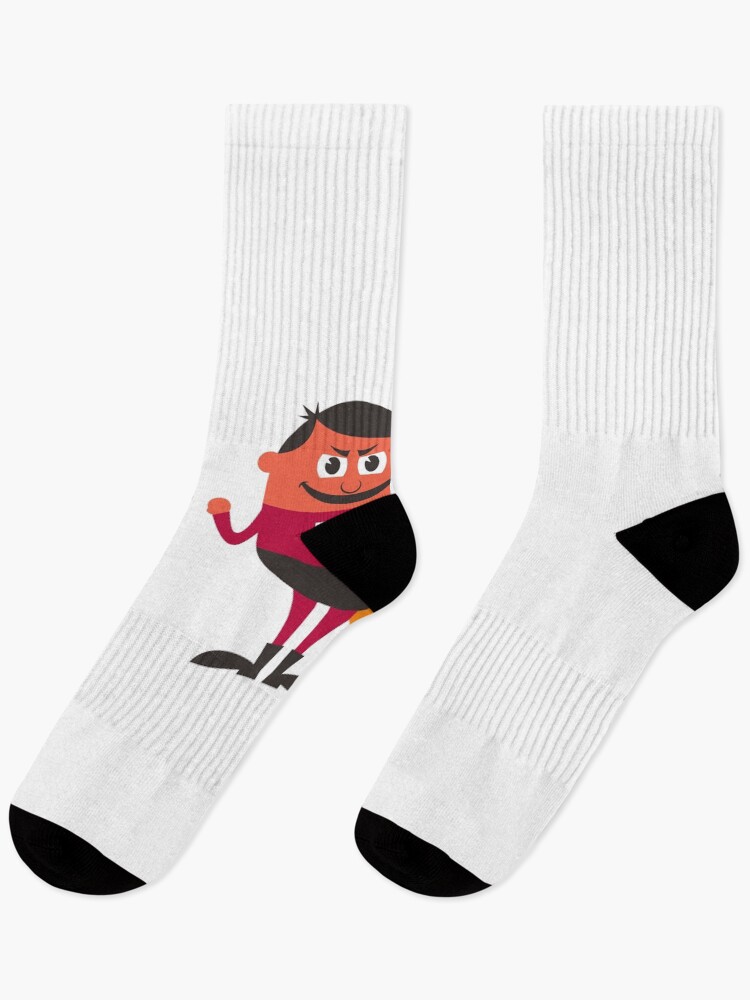 Aperçu 1 sur 5. Chaussettes avec l'œuvre angry, cartoon superman, power man image printed products, avenger printed products créée et vendue par Rami2012.