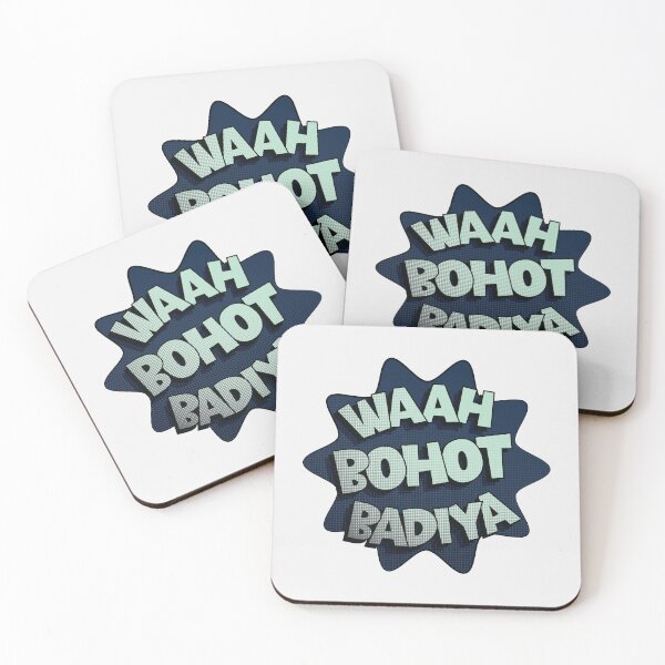 Item preview, Waah Bohot Badiya | Punjabi | Hindi | Funny Hindi Phrases designed and sold by DrawingBoard.