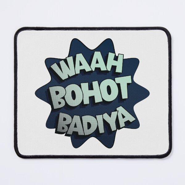 Item preview, Waah Bohot Badiya | Punjabi | Hindi | Funny Hindi Phrases designed and sold by DrawingBoard.