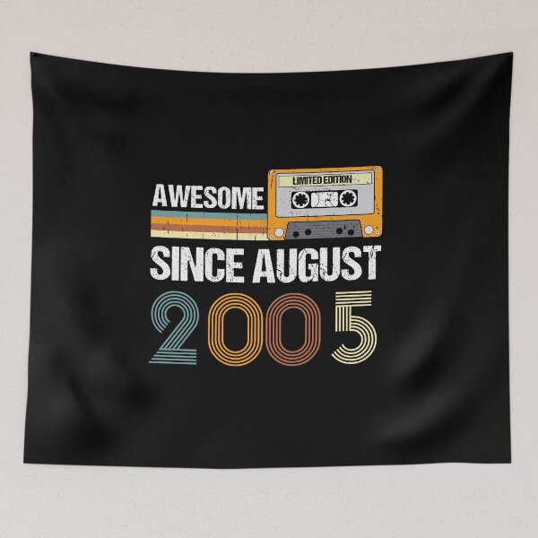 Item preview, Awesome Since August 2005 | Made In 2005 | August Birthday Quotes designed and sold by AMINE  ★★★★★.
