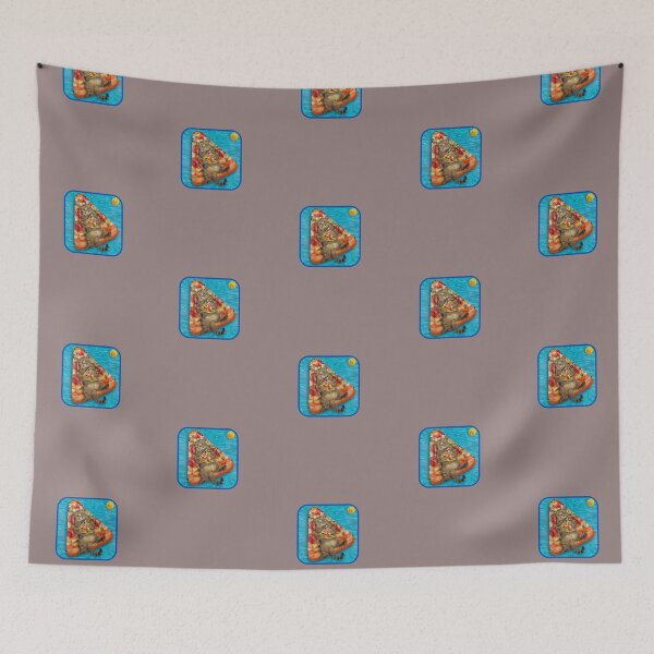 Item preview, cat eating a pizza designed and sold by DoraHappy.