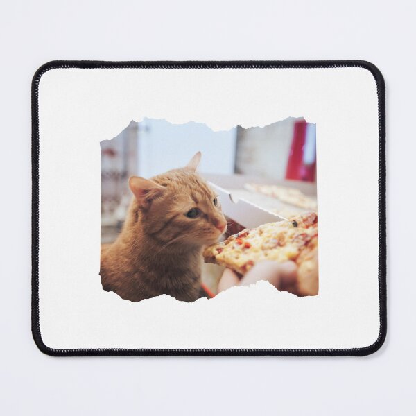 Item preview, cat eating a pizza designed and sold by DoraHappy.