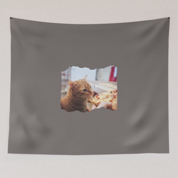 Item preview, cat eating a pizza designed and sold by DoraHappy.