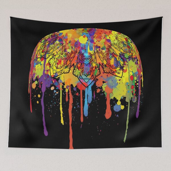 Item preview, Running Ink Splashes Mandala Hairstyle designed and sold by EDDArt.