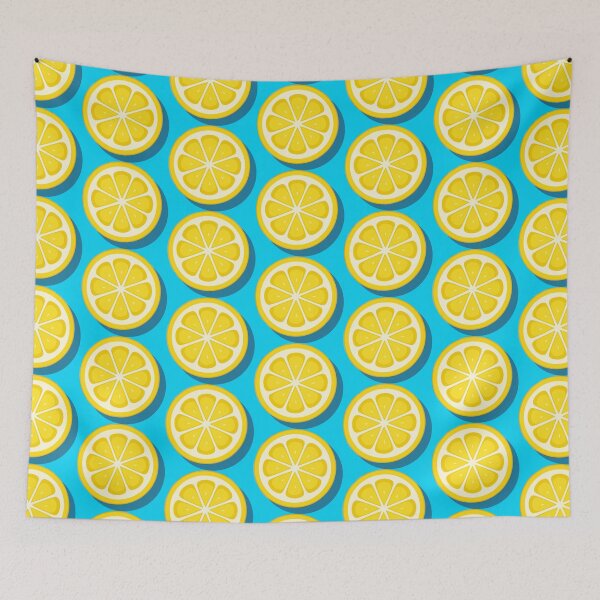 Item preview, Fresh juicy yellow slice citrus lemon patterns designed and sold by GraphicDream.