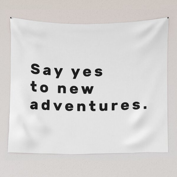 Item preview, Say yes to new adventures. - Black designed and sold by Parag's Travel Shop.