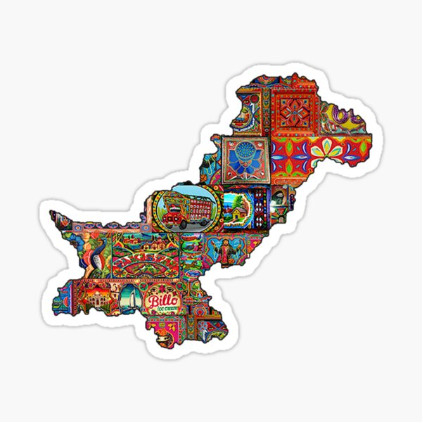 Truck Art Unique Style Desi Touch Pakistan Map within Pakintani Truck Art Sticker